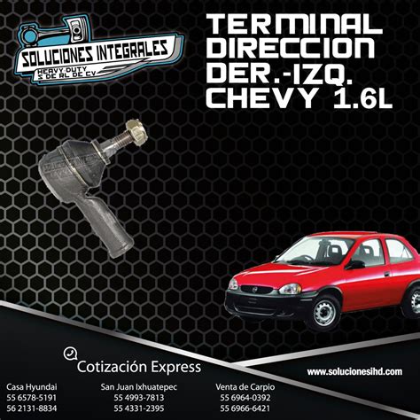 TERMINAL DIRECCION DER IZQ CHEVY 1 6L 94 Soluciones IHD