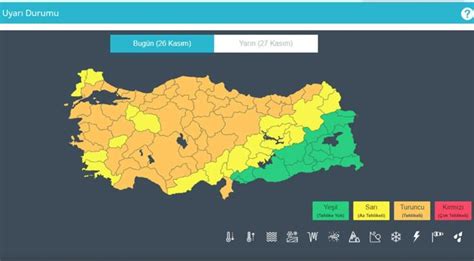 Hava sıcaklığı aniden düşecek Meteoroloji den 67 kent için sarı ve