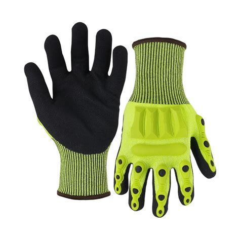 G Cut Resistance Shell Nitrile Sandy Palm Coated Gloves With Tpr