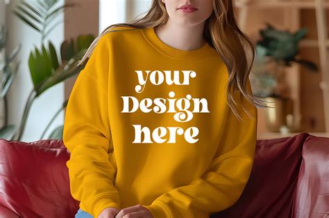 Boho Gildan Gold Mockup Graphic By Mockupstore Creative Fabrica