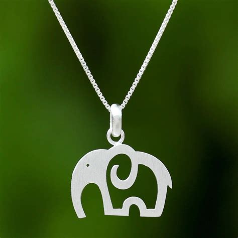 Sterling Silver Pendant Necklace Elephant Soul Womens Silver Jewelry Sterling Silver