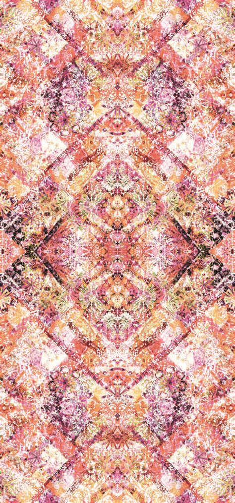 An Abstract Design In Pink Yellow And Orange