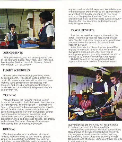 Airlines Past & Present: Pan Am Stewardess Flight Attendant Brochure ...