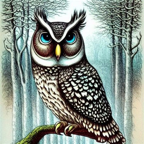 Owl 100 Cotton Small Fabric Panel Square Quilting Sewing Panel H65