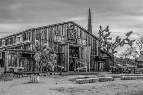 Historic Wooden Buildings At At Pioneertown In California In The