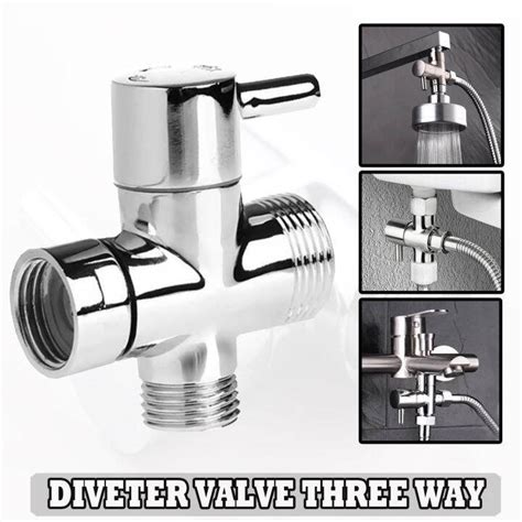 Bathroom Toilet T Adapter Switch Diverter Angle Valves Brass 3 Way