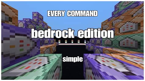 All Minecraft Commands Bedrock Simple Youtube