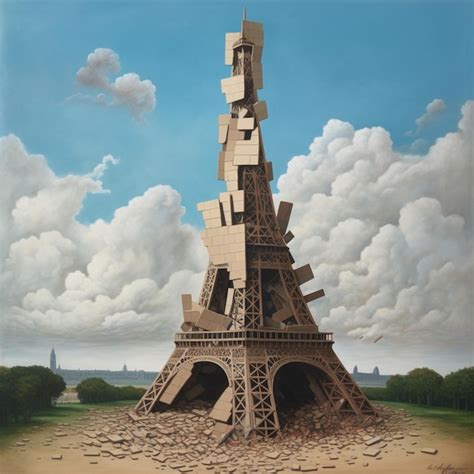 Premium Photo A Painting Of The Eiffel Tower In Paris