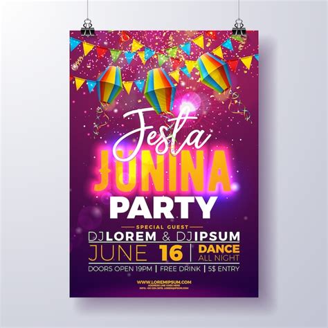 Dise O De La Plantilla Del Cartel De La Fiesta De Festa Junina Con