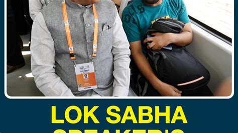 Lok Sabha Speaker Om Birla Takes Delhi Metro To Yashobhoomi Convention