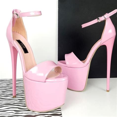 Light Pink Patent High Heel Sandals | Patent high heels, Heels, High heels