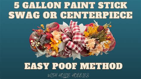 How To Make A Swag Wreath Using A 5 Gallon Paint Stick Easy Fall Wreath Diy Fall Wreath Deco