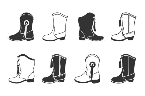 Drill Team Marching Band Majorette Boots Silhouette Vector