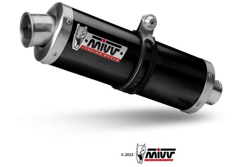 Mivv Oval Exhaust Yamaha T N R Street Legal Black Titanium Y