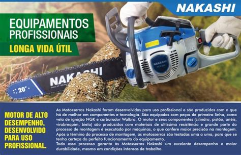 Motosserra Nakashi Ncs Cc Dinamac M Quinas Loja Especializada