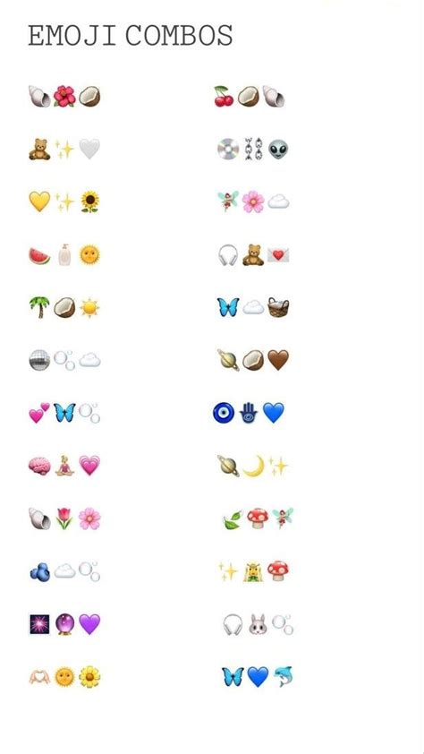 Pin By • B U S E • On Emoji Combos 🍒🐚🥥 Instagram Emoji Clever