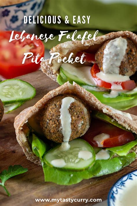 Lebanese Falafel Pita Pocket Sandwich Recipe Pita Pockets Falafel