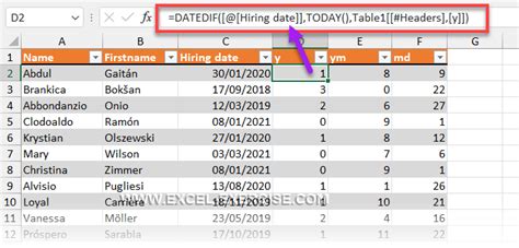 How To Calculate Seniority In Excel