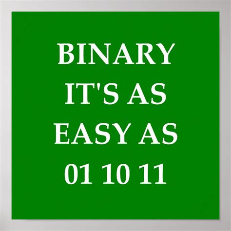 Binary Math Poster Zazzle