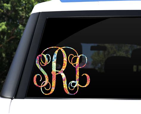 Monogram Decalmonogram Initialscar Window Decalscar Window Stickers