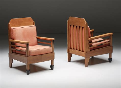 Pair Of Art Deco Club Chairs 1960 S 224152