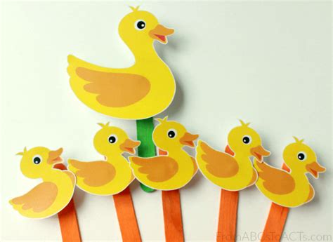 Five Little Ducks: Printable Puppets and Song | From ABCs to ACTs