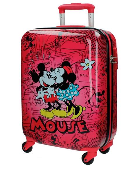 Maleta De Mano Disney Mickey Y Minnie Retro Roja 55cm Maletia