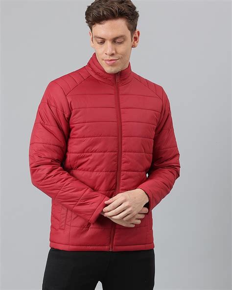 Buy Men S Red Puffer Jacket Online At Bewakoof