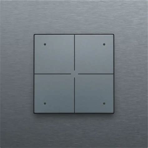 Niko Drukknop 4 Voudig Met LED Voor Niko Home Control Steel Grey Coated