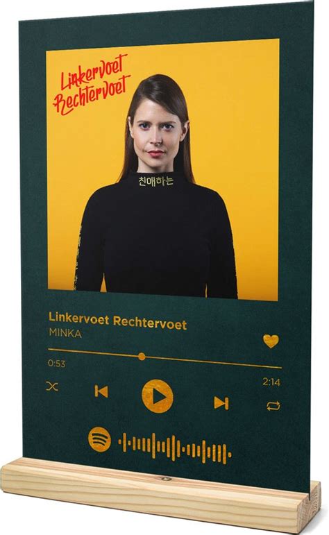 Songr Spotify Muziek Bordje Linkervoet Rechtervoet MINKA 20x30