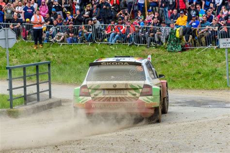 Kremer Armin Driving His Skoda Fabia Rally Car Croatia Wrc Rally In