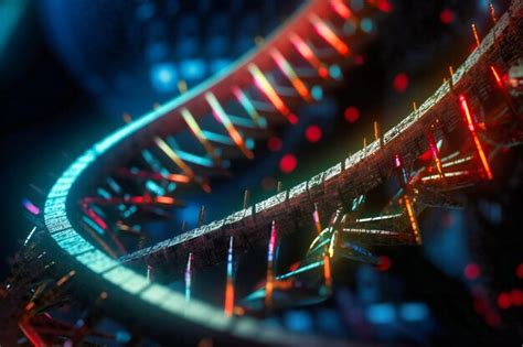 Premium Photo DNA Strand Symbolizes The Intersection Of Digital