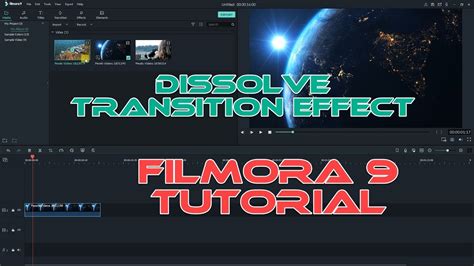 Filmora 9 Dissolve Transition Effect Tutorial For Beginners YouTube