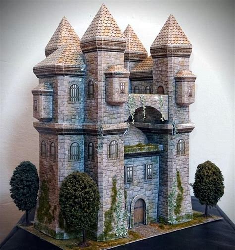 Papermau A Classic Medieval Castle Paper Model By Mike Vom Mars Paper Models Fantasy