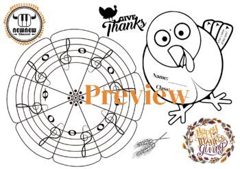 Thanksgiving Turkey Note Game Treble Clef Worksheet By Newnew Channel