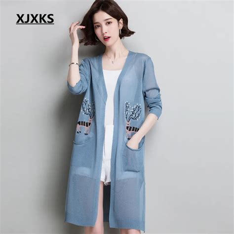 Xjxks 2019 Spring Summer New Womens Knitting Cardigan Comfortable