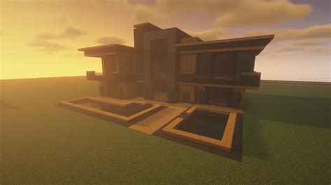 Modern Wooden House Minecraft Map