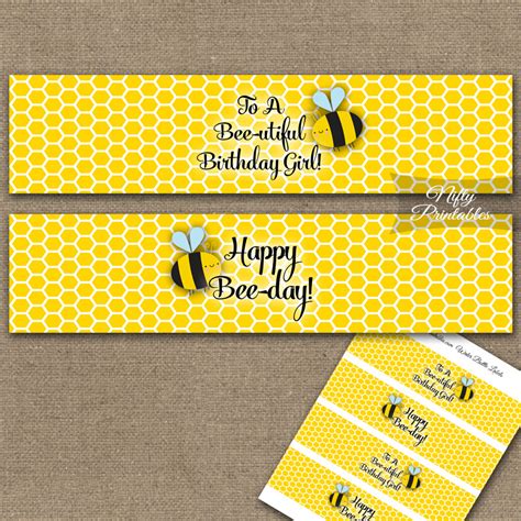 Free Printable Bumble Bee Water Bottle Labels Free Templates Printable