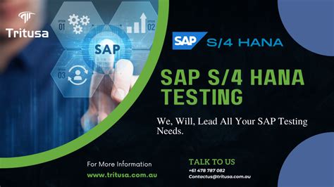 Sap S Hana Testing Tritusa Consulting