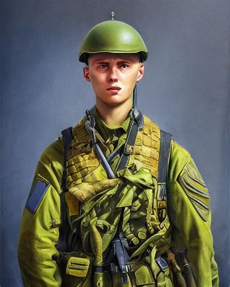portrait of a heroic young ukrainian soldier, art by | Stable Diffusion ...