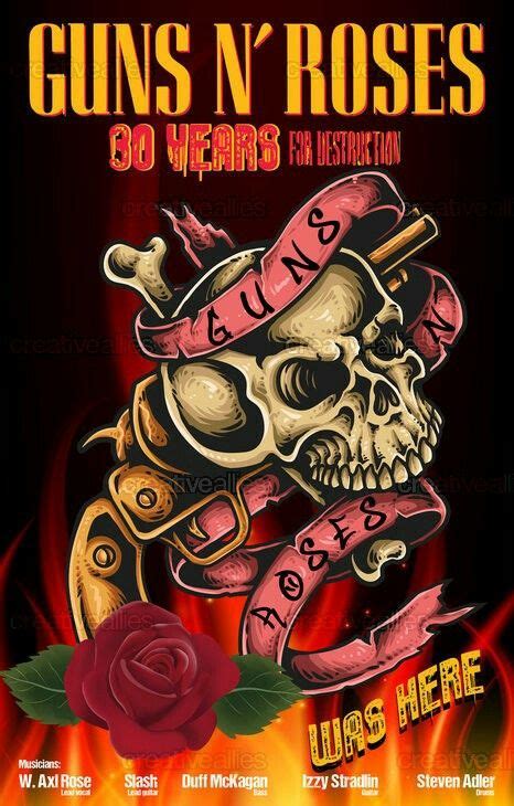 Pin Em Design A Commemorative Poster For Guns N Roses