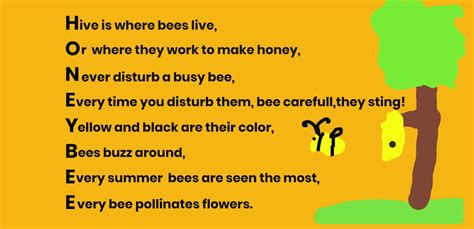 Honey Bee Acrostic Poems Esker Educate Together National School