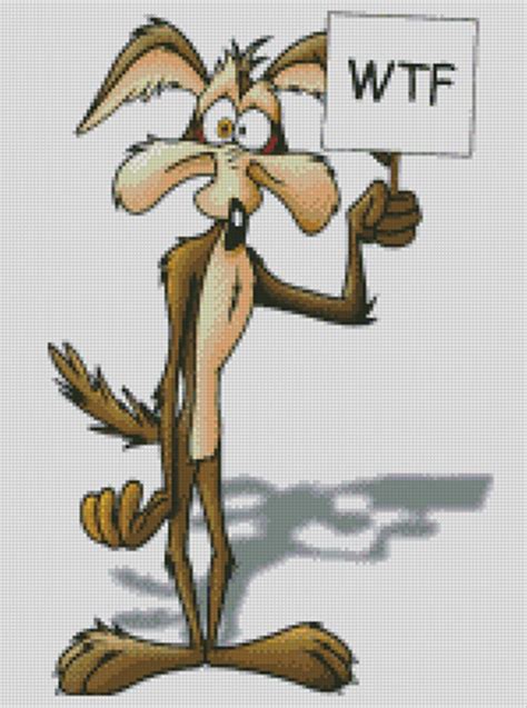 Cross Stitch Chart Pattern Wile E Coyote ACME Cartoon Etsy