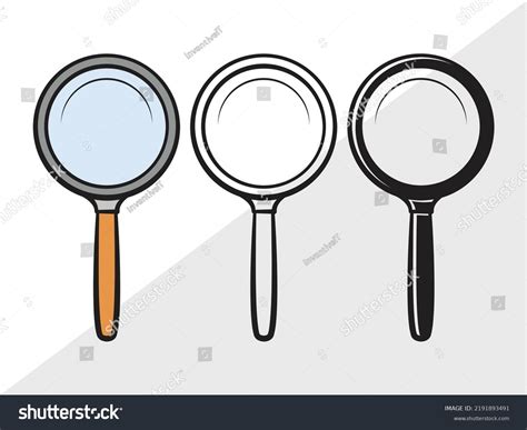 Magnifying Glass Svg Printable Vector Illustration Stock Vector