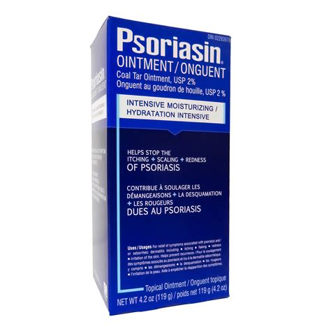 Psoriasin Coal Tar Intensive Moisturizing Topical Ointment 119 G