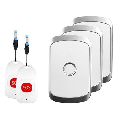 Doorbell Waterproof Wireless Silver 2x3 LES USA Sonnette Sans Fil Pour