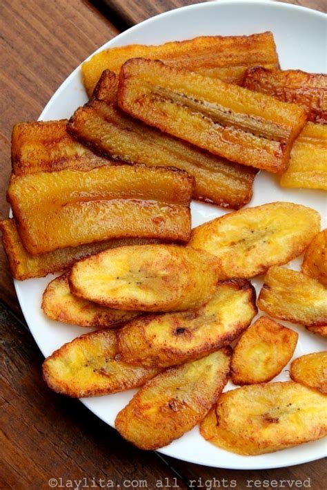 Fried Ripe Plantains Platanos Maduros Fritos Latin Recipes Platano Frito Receta Comida