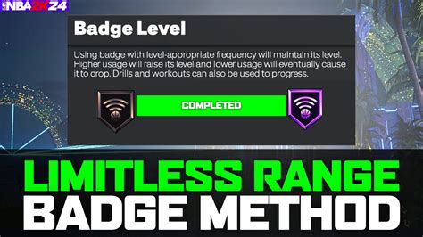 BEST LIMITLESS RANGE BADGE METHOD NBA 2K24 YouTube