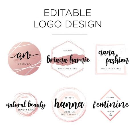 Premium Vector | Editable feminine logo design template | Logo design ...