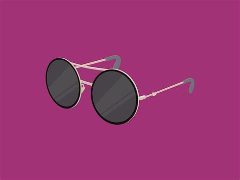 Gafas De Sol Moda Gris Circle Style Vector Vector Premium